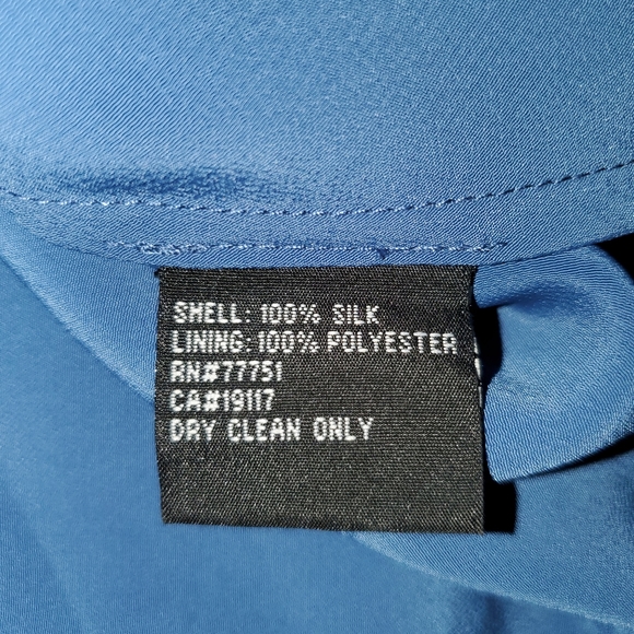 100% Silk VEUC Blue Striped Betsy Johnson Dress - Picture 2 of 5